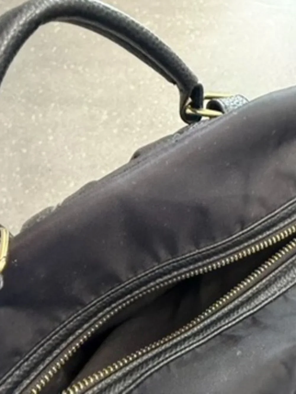Tommy Bahama Black Nylon & Faux Leather Backpack – Everyday Travel Bag